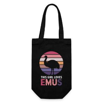 Emu Saying Australia Emus Funny Emu Gift - Gift Bag for Bottles - black - Front