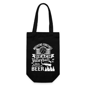 Weekend Forecast Beach Volleyball With A Chance - Gift Bag for Bottles - black - Front