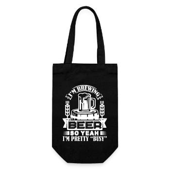 Beer Brewing I'm Pretty I'm Brewing Beer - Gift Bag for Bottles - black - Front
