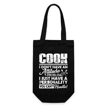 Cook Cook Attitude Problem Chef - Gift Bag for Bottles - black - Front