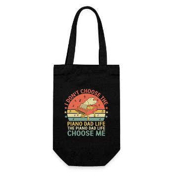 The Piano Dad Life Choose Me Pianist Keyboardist P - Gift Bag for Bottles - black - Front