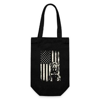 hoSitting Rottweiler USA 4 juillet et vétérans Da - Sac à bouteille - noir - Devant