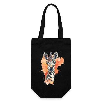 Zebra - Geschenkbeutel für Flaschen - Schwarz - Vorne