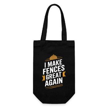 Zauninstallateur Zaunbauer Fence Installer - Geschenkbeutel für Flaschen - Schwarz - Vorne