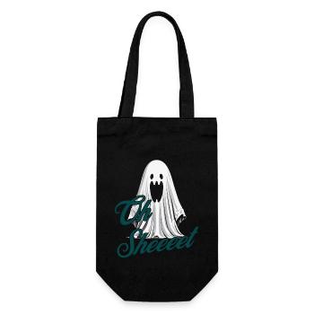 Oh Sheet Gespenst Lustig Halloween Spaß - Geschenkbeutel für Flaschen - Schwarz - Vorne