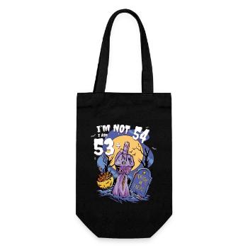 54th Birthday Zombie Party - 53 + Finger - Gift Bag for Bottles - black - Front