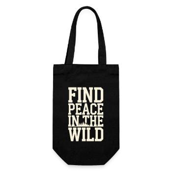 Nature Healing and Wellness Connection Through - Geschenkbeutel für Flaschen - Schwarz - Vorne