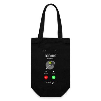Funny Tennis Player Racket Phone - Gift Bag for Bottles - black - Front