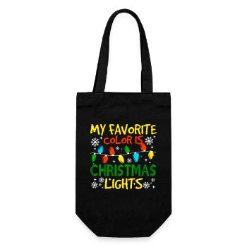 My Favorite Colors Is Christmas Lights - Gift Bag for Bottles - black - Front
