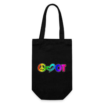 Occupational Therapy Peace - Gift Bag for Bottles - black - Front