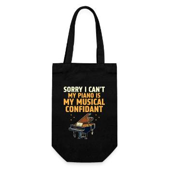 Sorry I Can't My Piano Is My Musical Confidant Pia - Gift Bag for Bottles - black - Front