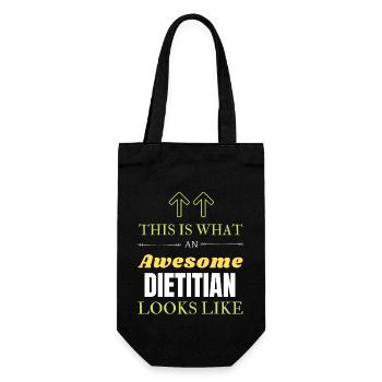 This is What an Awesome Dietitian Looks Like - Gift Bag for Bottles - black - Front