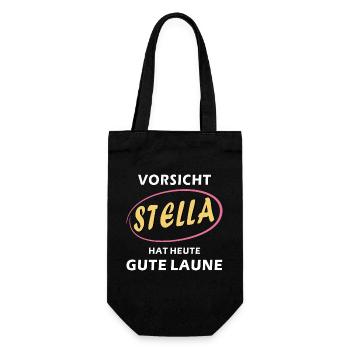 VORSICHT STELLA HAT GUTE LAUNE - Geschenkbeutel für Flaschen - Schwarz - Vorne
