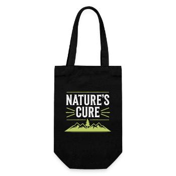 Nature Healing and Wellness Connection Through - Geschenkbeutel für Flaschen - Schwarz - Vorne