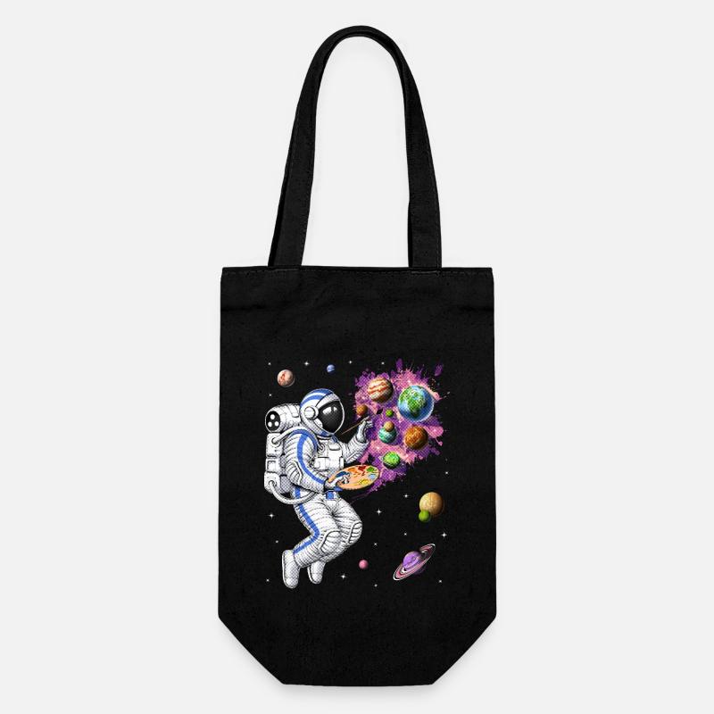 Weltraumastronaut Maler - Geschenkbeutel für Flaschen - Schwarz