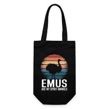 Emu Saying Australia Emus Funny Emu Gift - Gift Bag for Bottles - black - Front