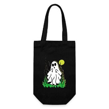 Little White Ghost Halloween - Gift Bag for Bottles - black - Front