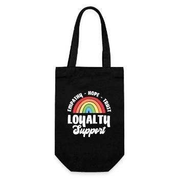 Empathy Hope Trust Loyalty - Gift Bag for Bottles - black - Front