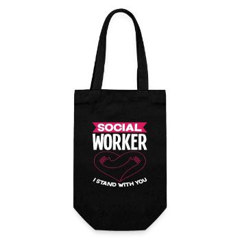 Travailleur social, je suis à vos côtés - Sac à bouteille - noir - Devant