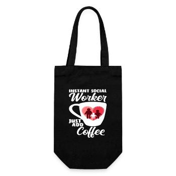 Instant Social Worker Simple Coffee - Gift Bag for Bottles - black - Front