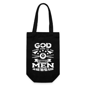 Billiards Strongest Men Become Pool Players - Gift Bag for Bottles - black - Front