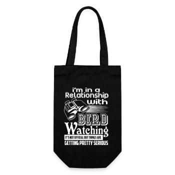In A Relationship With Birdwatching - Gift Bag for Bottles - black - Front
