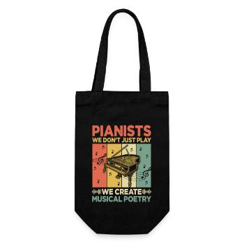 Pianisten, die wir nicht spielen, wir schaffen musikalische Poesie Pi - Geschenkbeutel für Flaschen - Schwarz - Vorne