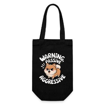 Avertissement passif agressif Shiba Inu Illustration - Sac à bouteille - noir - Devant