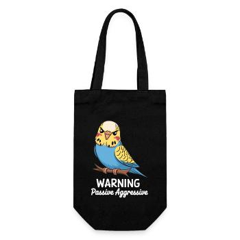 Avertissement Passif Agressif Perruche Comic - Sac à bouteille - noir - Devant