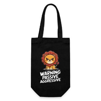 Caution: Passive Aggressive Leo Illustration - Gift Bag for Bottles - black - Front
