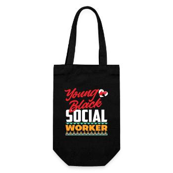 Jeunes travailleurs sociaux noirs - Sac à bouteille - noir - Devant