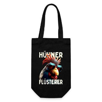 Chickens Whisperer Rooster Chicken Daddy Farmer Chicken - Gift Bag for Bottles - black - Front