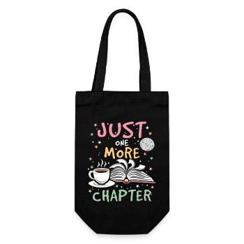 Book Nerd Ein Kapitel Lesung - Geschenkbeutel für Flaschen - Schwarz - Vorne
