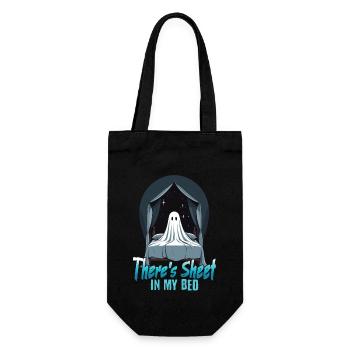 Halloween Sheet In Bed Funny Saying - Gift Bag for Bottles - black - Front
