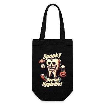 Halloween Spooky Dental Hygienist - Geschenkbeutel für Flaschen - Schwarz - Vorne
