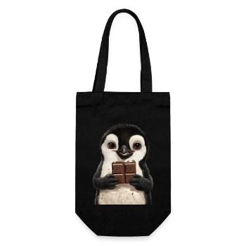 Penguin - Gift Bag for Bottles - black - Front
