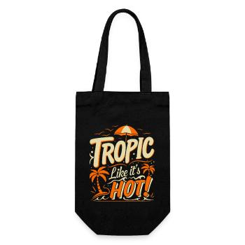 Tropique comme s’il faisait chaud ! - Sac à bouteille - noir - Devant