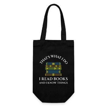 Book Books Library Reading Literature Read Books - Gift Bag for Bottles - black - Front