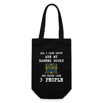 Book Books Library Reading Literature Read Books - Gift Bag for Bottles - black - Front
