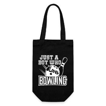 Just A Boy Who Loves Bowling - Gift Bag for Bottles - black - Front