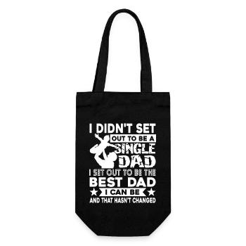 Father's Day I Set Out To Be The Best Dad - Gift Bag for Bottles - black - Front