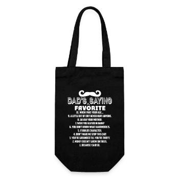 Father's Day Dad's Saying Favorite - Gift Bag for Bottles - black - Front