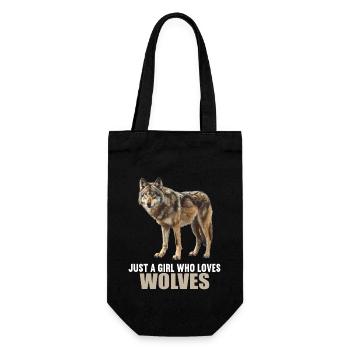 Wölfe Wolf - Geschenkbeutel für Flaschen - Schwarz - Vorne