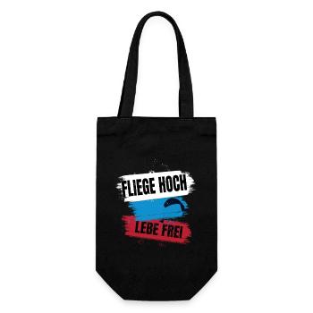 Paragliding - Fly High, Live Free - Gift Bag for Bottles - black - Front