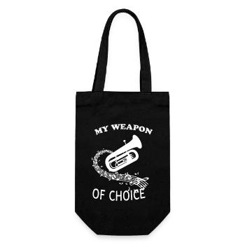 Tuba My Weapon Of Choice - Gift Bag for Bottles - black - Front