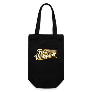 Zauninstallateur Zaunbauer Fence Installer - Geschenkbeutel für Flaschen - Schwarz - Vorne