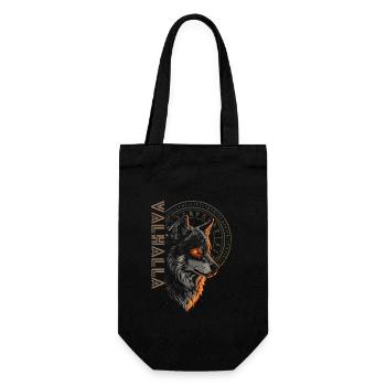 Wolf Runen Vegvisir Wikinger Nordische Kultur - Geschenkbeutel für Flaschen - Schwarz - Vorne