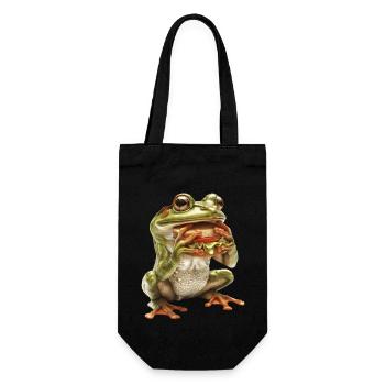 Frog - Gift Bag for Bottles - black - Front