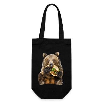 Grizzly bear - Gift Bag for Bottles - black - Front