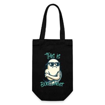 Funny Halloween : Ghost Boo Sheet - Sac à bouteille - noir - Devant